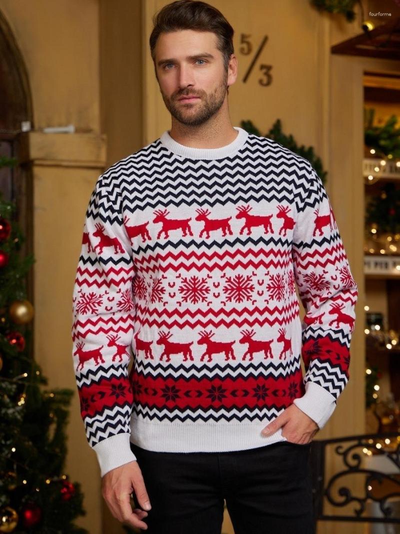 Men's Sweaters 2023 Winter Christmas Men Women Unisex Casual Loose Knitwear Warm Thicken Couples Matching Outfits Pullover Top Jumpers