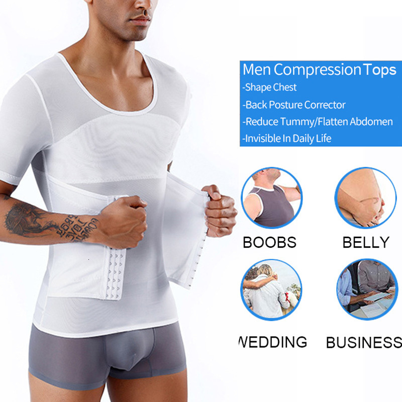 Waist Tummy Shaper Fashion Men Shapewear Tops Shapers Male Girdle Shirt Men's Tummy Belly Control Slimming Waist Trainer Undershirt Tops 230815