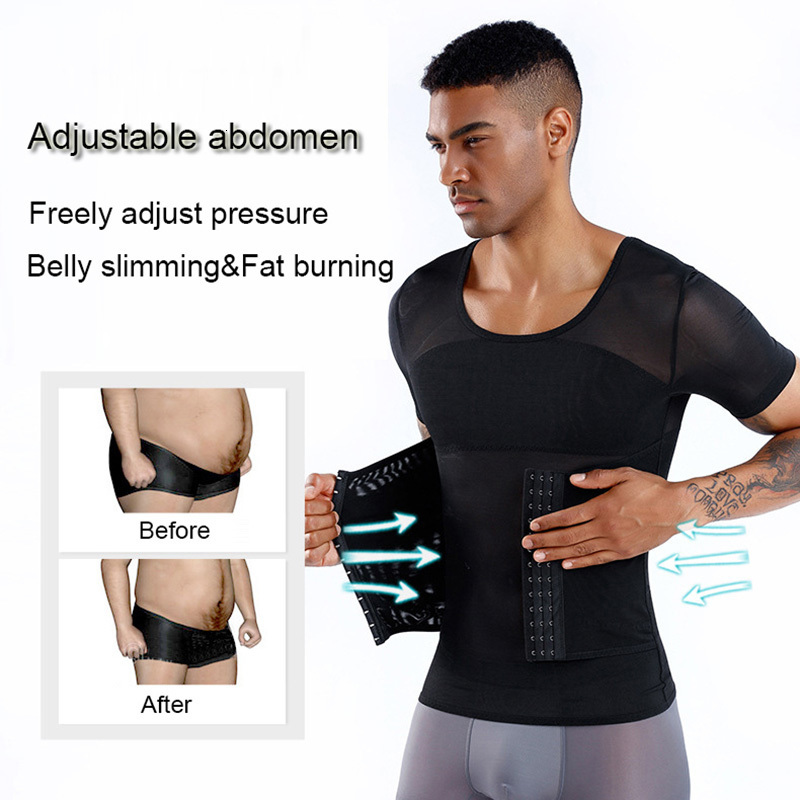 Waist Tummy Shaper Fashion Men Shapewear Tops Shapers Male Girdle Shirt Men's Tummy Belly Control Slimming Waist Trainer Undershirt Tops 230815