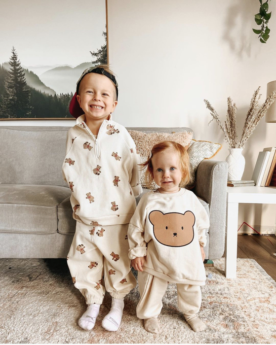 Clothing Sets born Baby Girls Boys Solid Color Clothes Set Long Sleeve O-neck Tops Long Pants Kid Clothing Outfit Infant Boy Clothes 230814