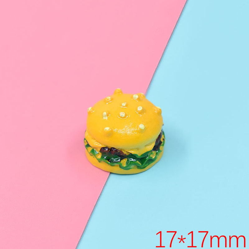 Mini Resin Hamburger Sandwich Charms Pendants Patch For DIY Earrings Key Chains Fashion Jewelry Making