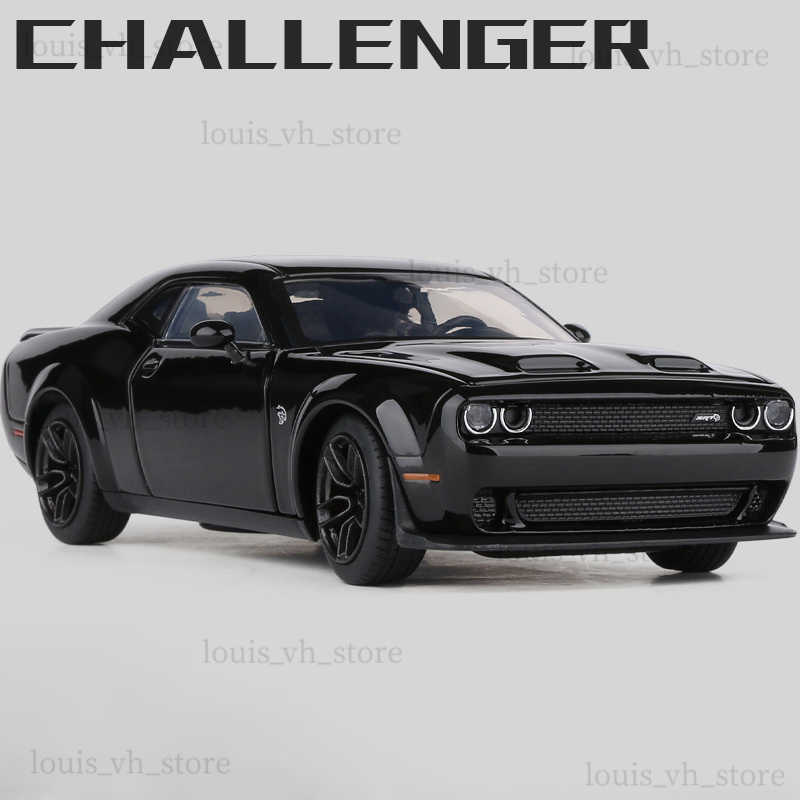 1 32 Dodge Challenger SRT Demon Muscle Car Alloy Car Toy Car Metal Collection Model Car Sound and light Toys For ldren T230815