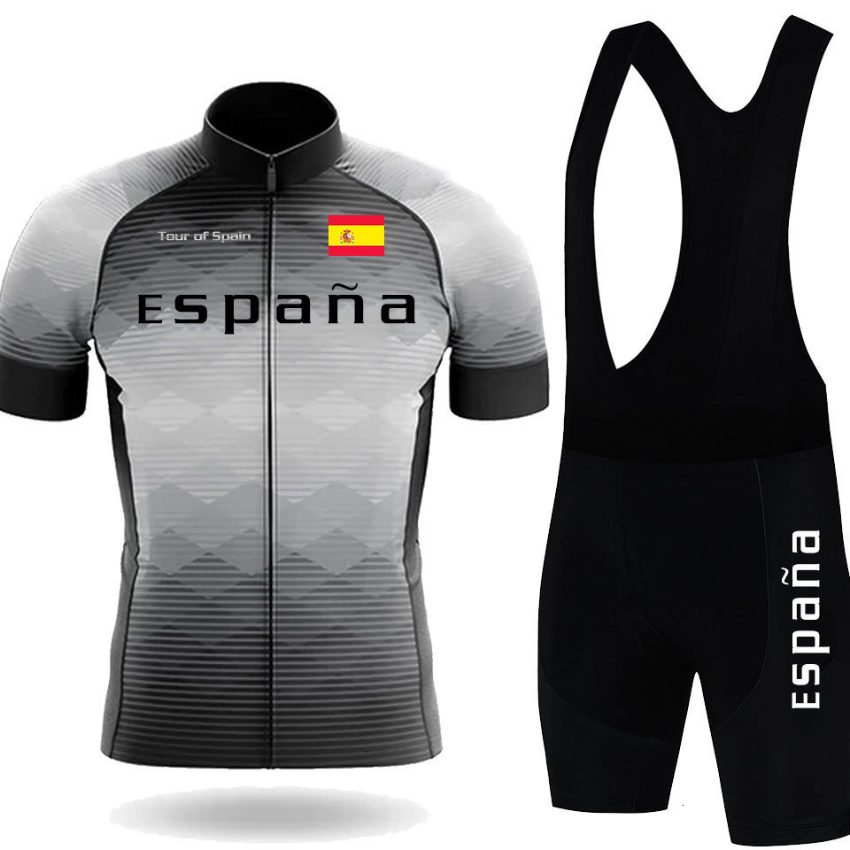 Cycling Jersey Sets Tour of Spain style Jersey Cycling Men Mountain bike Jerseys Summer cycle T-shirts briefs mountain bike clothing 230815