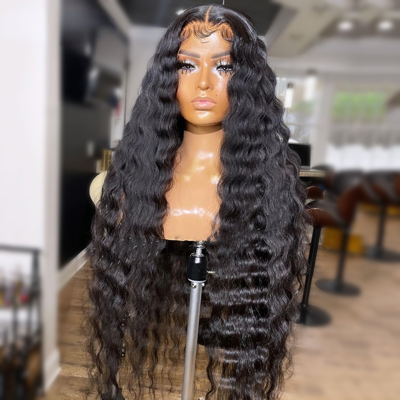 Free shipping Brazilian Glueless Highlight Human Hair Deep Wave Frontal Wig 13x4 Brown Blonde Colored Lace Front Wigs Synthetic 250 Density