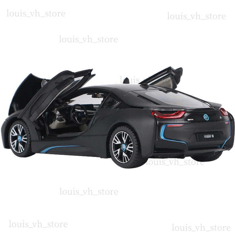 Free delivery 1 24 BMW I8 Supercar alloy car model Diecasts Toy Vehicles Collect gifts Non-remote control type transport toy T230815