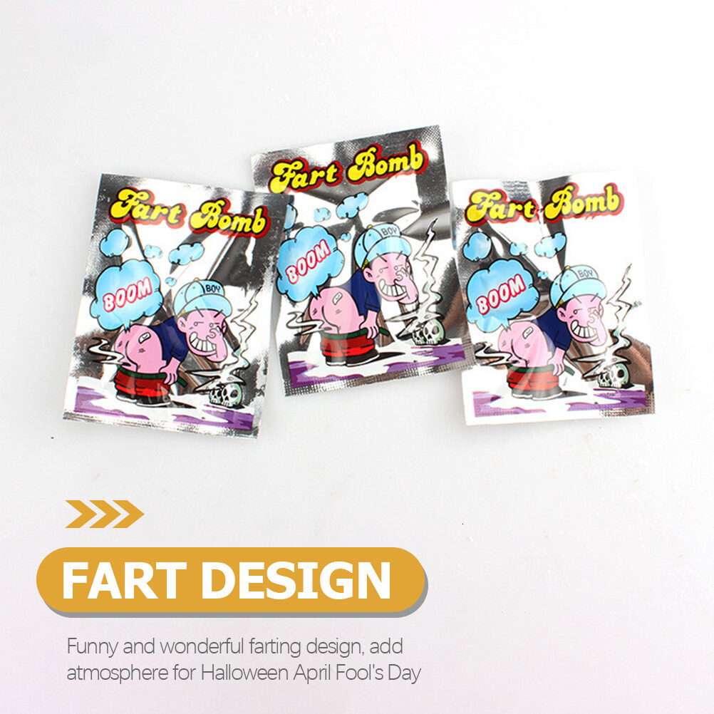 Halloween Toys 200 Pcs Bag Funny Trick Toy Stink Bomb Tricky Fart Props Gadgets Stench Bags Novelty Carbon Dioxide 230815