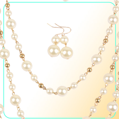 Multilayer Pearl Necklaces Sweaters Chain Multilayer Strand Chain Faux Pearls Flapper Beads Cluster Long Choker Necklace333M
