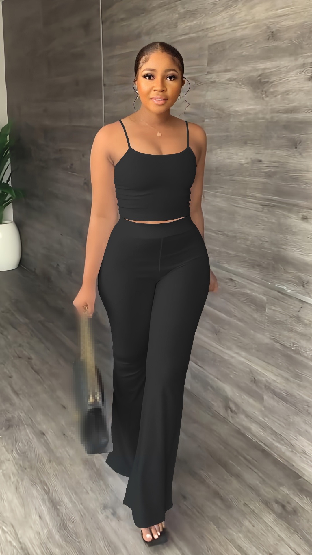 Two Piece Summer Outfits For Women - Crop Tops And Pants Sets