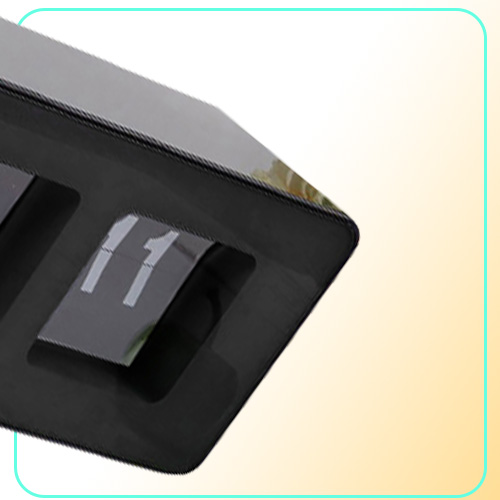 Auto Flip Over Clock Desk Flip Internal Gear Operated Stylish Modern Desk Wall Digital Clock Home Decor New Drop LJ2012116173277