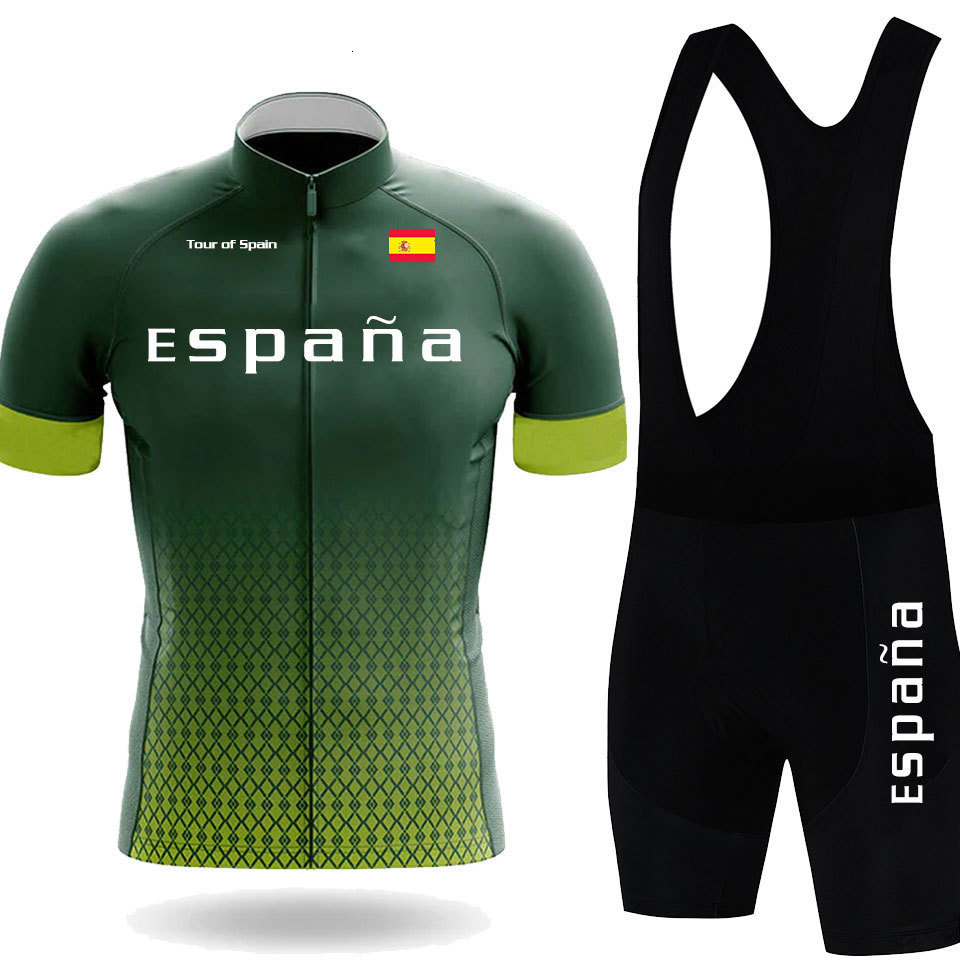 Cycling Jersey Sets Tour of Spain style Jersey Cycling Men Mountain bike Jerseys Summer cycle T-shirts briefs mountain bike clothing 230815