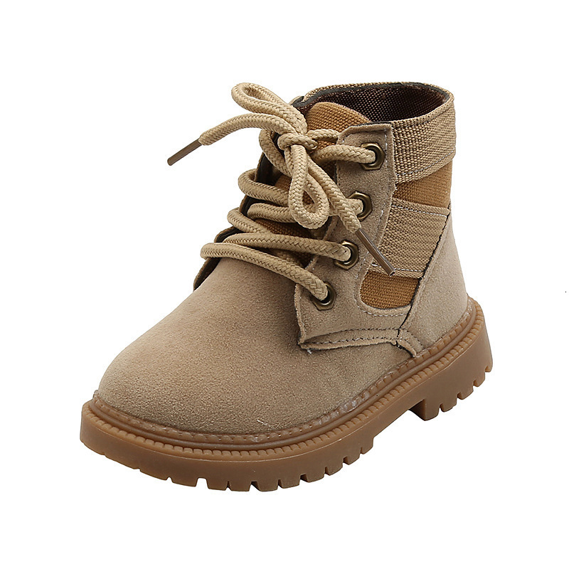 Boots Retro Fashion Children s Boy Desert Suede Leather Lace Up Ankle Rubber Baby Sneakers Toddler Shoes 2023 Autumn 230814