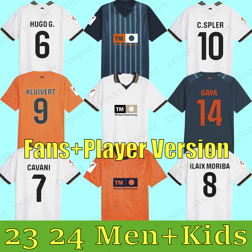 23 24 Valencias soccer jerseys CAVANI GUEDES GAMEIRO camisetas de futbol Gaya men kids kit football shirts 2023 2024 Rivero C.SOLER Cheryshev child adults uniform