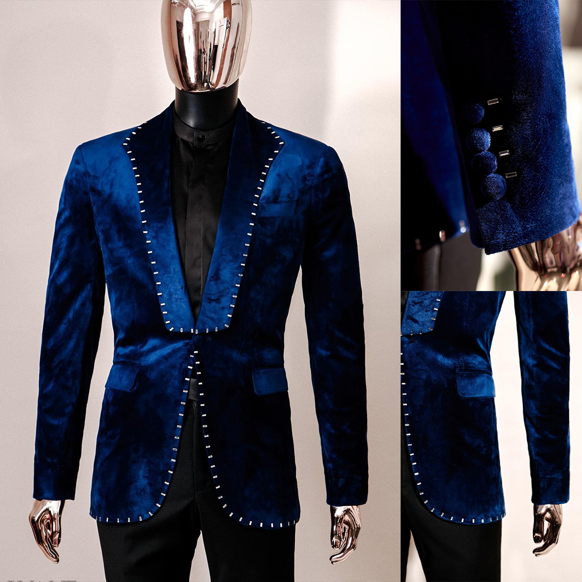 Veet 2-Piece Wedding Tuxedo for Men: Shawl Lapel, One Button, Custom Fit, Formal Prom Party Suit