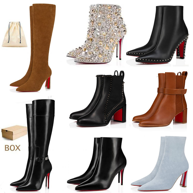 Sexy Pointedtoe Pumps Woman Boots Luxury Shoes Lipstick High Heels Season Booty Styl red bottoms Christians Louboutins louboutinheel loubitons louboutinr 0IBR