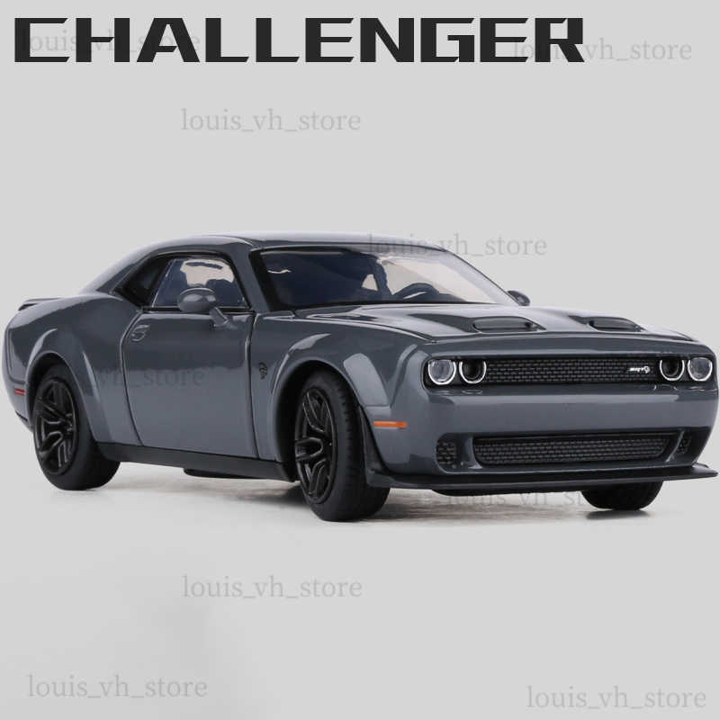 1 32 Dodge Challenger SRT Demon Muscle Car Alloy Car Toy Car Metal Collection Model Car Sound and light Toys For ldren T230815