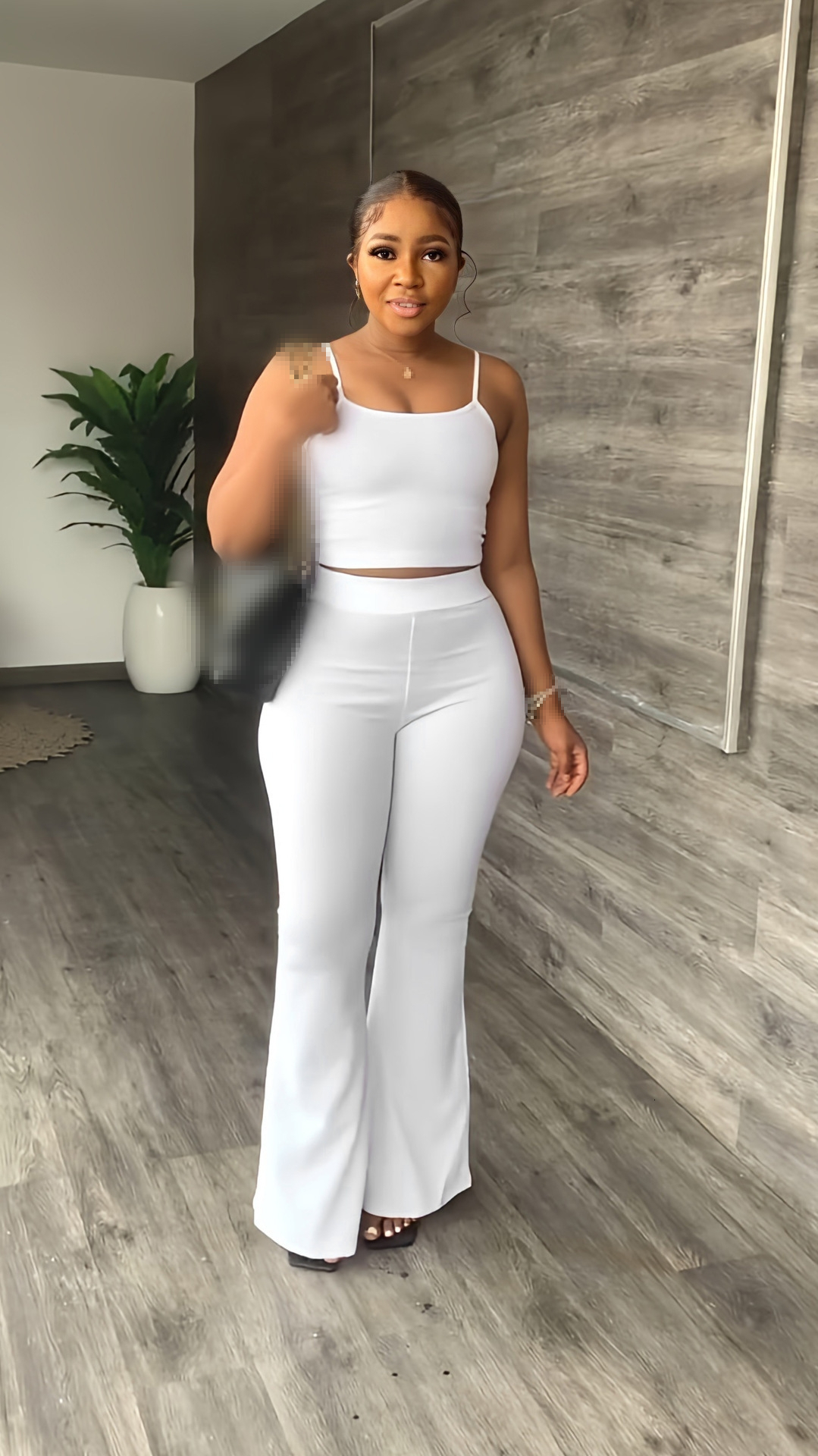Two Piece Summer Outfits For Women - Crop Tops And Pants Sets