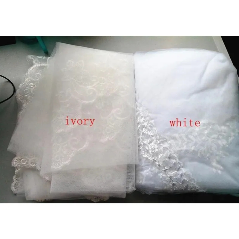 Two Layers Wedding Veil Luxurious Lace with Pink Flowers Long Appliques Blusher Cathedral Floral Bridal Veils with Comb