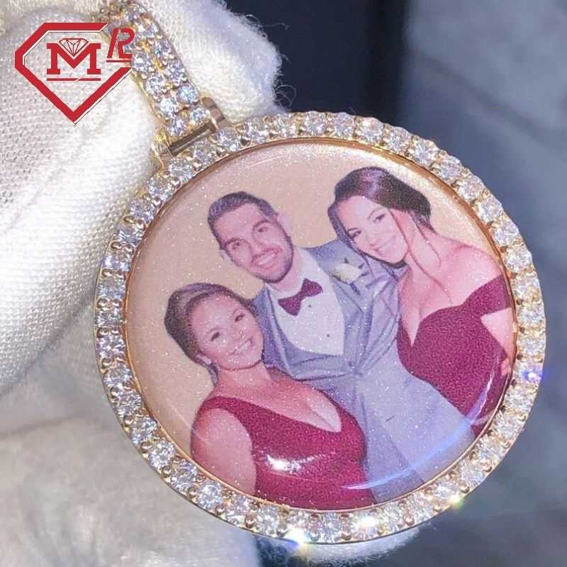 Memory Vvs Sier Custom Iced Out Picture Pendant Moissanite Customize any photo pendant