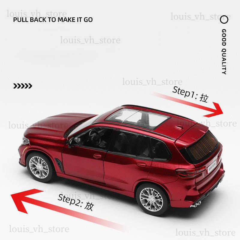 Caipo 1 32 BMW X5M X5 SUV Alloy Model Car Toy Diecasts Casting Pull Back Sound and Light Car Toys For ldren Vehicle T230815