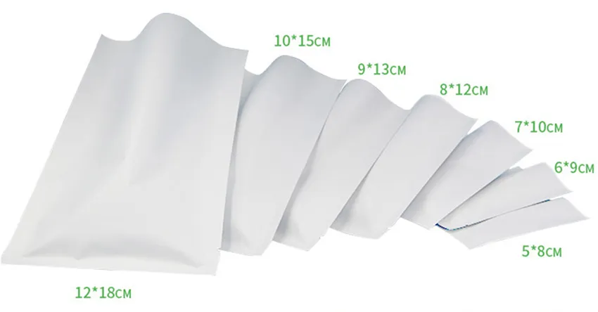 Sample 1000PCS wholesale Colored Heat Seal Aluminum foil bag Mylar Foil bag Smell Proof Pouch open Top Packaging Bags Coffee Tea