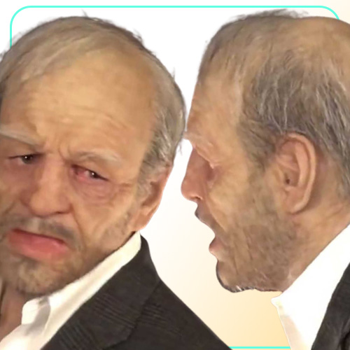 Old Man Fake Mask Lifelike Halloween Holiday Funny Mask Super Soft Old Man Adult Mask Reusable Doll Toy Gift9251106