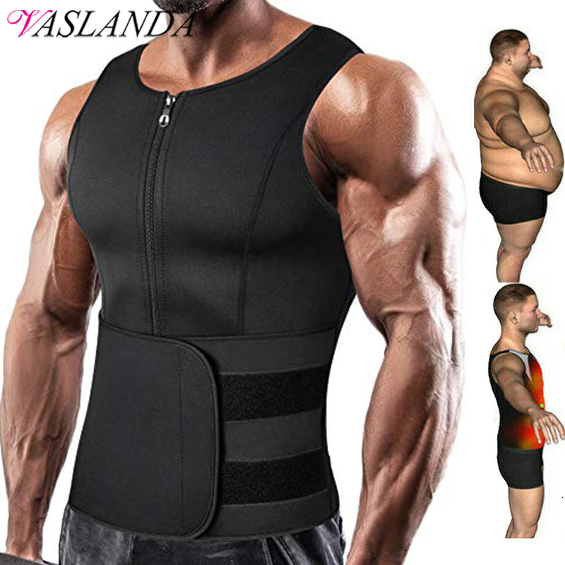 Waist Tummy Shaper Men Neoprene Sweat Sauna Vest Waist Trainer Slimming Body Shapers Vest Shapewear Corset Gym Underwear Women Fat Tank Top 230815