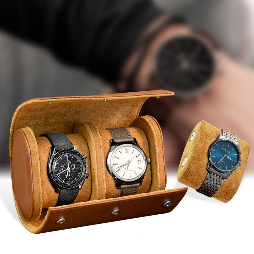 Jewelry Boxes Portable Watch Roll Dustproof PU Wrist Watch Display Bag Durable Watch Organizer Holder Leather Watch Storage Case 230815