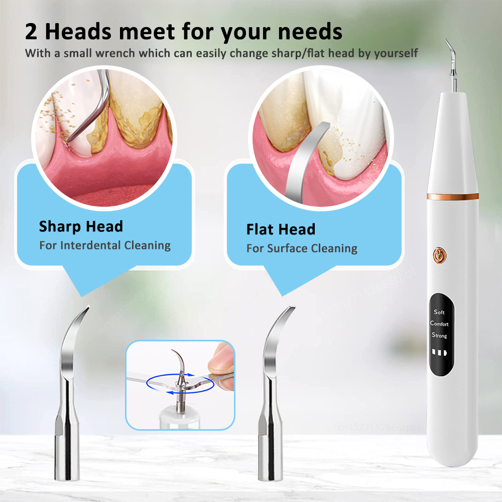 Other Oral Hygiene G6 Ultrasonic Dental Calculus Remover Teeth Plaque Tartar Eliminator Stains Cleaner Electric Dental Tooth Stone Remover 230815