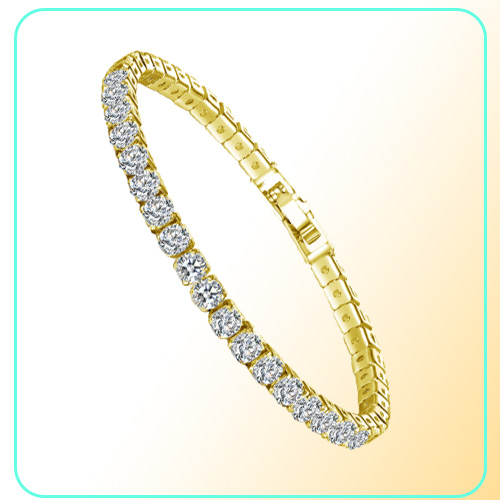 18K WhiteYellow Gold Plated Sparkling Cubic Zircon CZ Cluster Tennis Bracelet Fashion Womens Jewelry for Party Wedding3406698