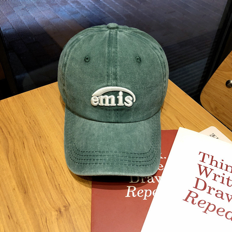 Ball Caps Korean EMIS Letter Baseball Cap Simple Fashion Adjustable Cotton Sun Hat Casual Summer Unisex Hip Hop for Men Women 230816