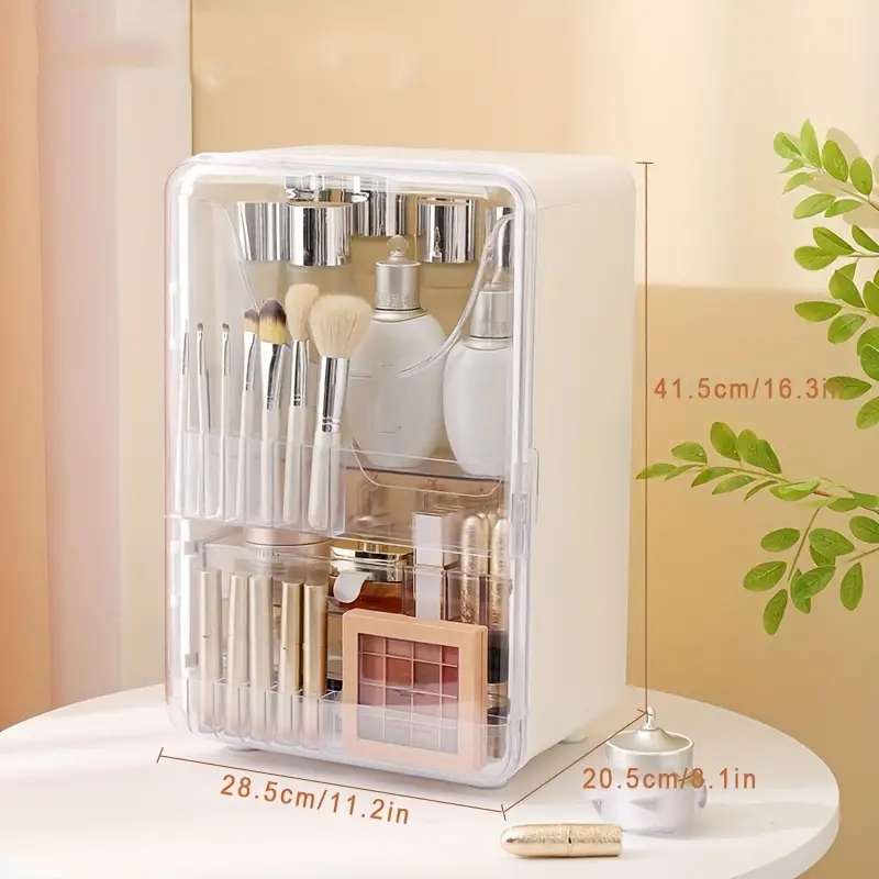 Large Capacity Makeup Organizer, Clear Cosmetics Storage Display Case With Drawers, Dustproof Waterproof Great For Dresser & Bathroom & Countertop Sto
