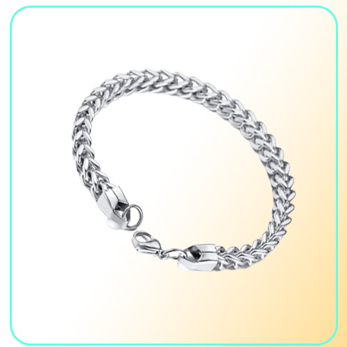 Curb Cuban Double Chains Link Men Bracelet Stainless Steel In Gold Silver Black Color 87quot Male Pulseira Jewelry BR625