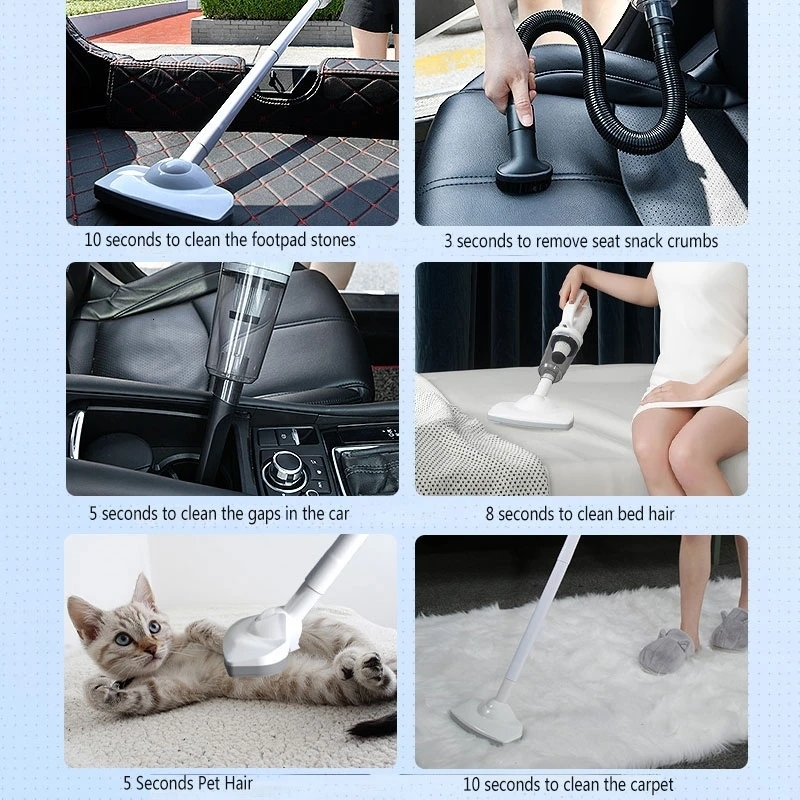 2024 Wireless Portable Cleaner 85000pa, Handheld Cordless Stick Vacuum with HEPA Filter, 2+ Hours Runtime, for Home, Car and Pet Hair dh3628137