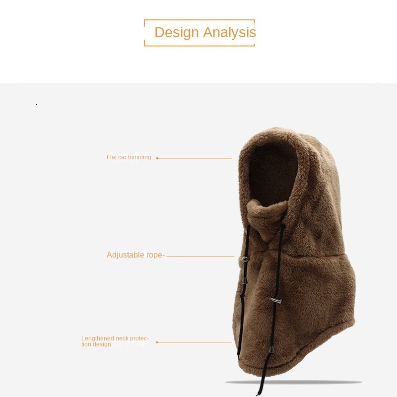 Beanie/Skull Caps High Polar Fleece Balaclava Winter Ski Windproof Cap Outdoor Cycling Cap for Men Face Masks Hood Beanies Women Plush Warm Hat 230815