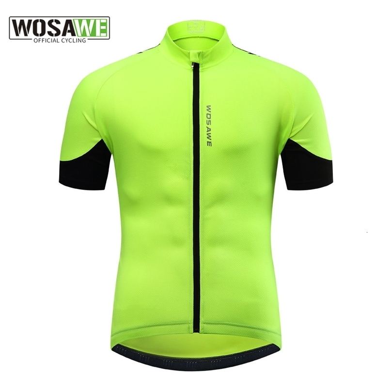 Cycling Shirts Tops WOSAWE Men's Cycling Jersey Short Sleeves Breathable Cool Bicycle Bike Shirt Summer Quick Dry MTB Road Biking Jersey Men 2308