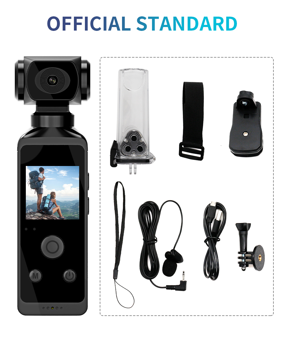Weatherproof Cameras 4K HD Pocket Action Camera 270° Rotatable Wifi Mini Sports with Waterproof Case for Helmet Travel Bicycle Driver Recorder 230816
