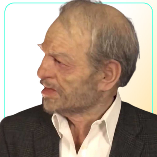 Old Man Fake Mask Lifelike Halloween Holiday Funny Mask Super Soft Old Man Adult Mask Reusable Doll Toy Gift