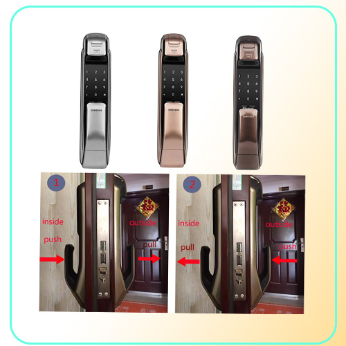 SHPDP728 Keyless BlueTooth lock Fingerprint PUSH PULL Two Way Digital Door Lock English Version Big Mortise