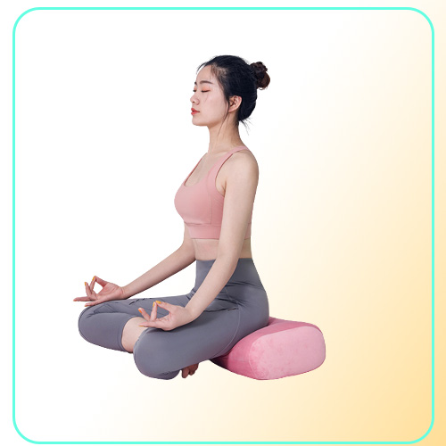 Yoga Bolster Pillow Sel for Meditation and Support Rectangular Cushion Accessories From Machine Washable with Carry Handle