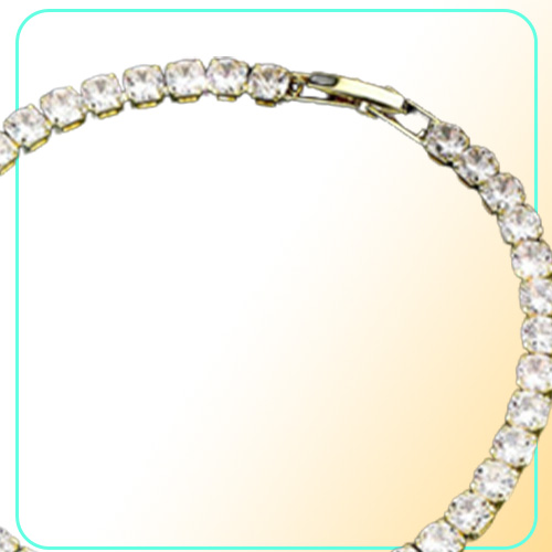 gold bracelet man iced out tennis bracelet chain AAA Cubic Zirconia Silver Womens Bracelets Designer Copper White Diamond Chains B