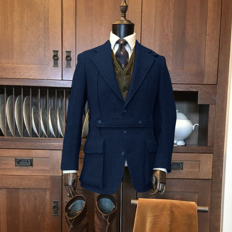 Men's Jackets Herringbone Men's Jacket Vintage Steampunk Outerwear Slim Fit Tailored Custom Male Coat Bombers Jackets Formula one Windbreak 