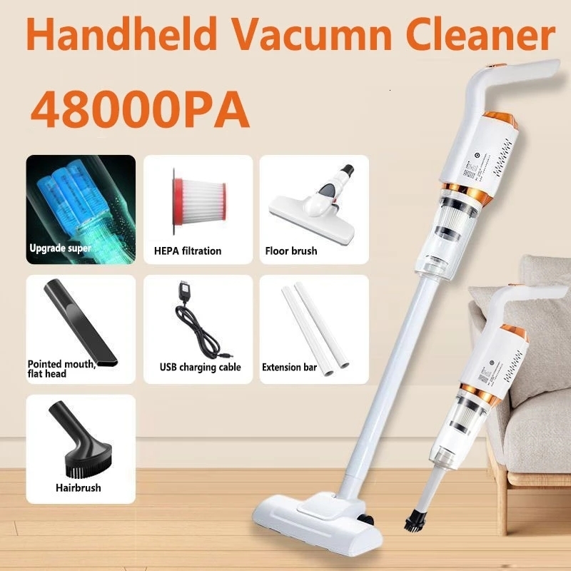 2024 Wireless Portable Cleaner 85000pa, Handheld Cordless Stick Vacuum with HEPA Filter, 2+ Hours Runtime, for Home, Car and Pet Hair dh3628137