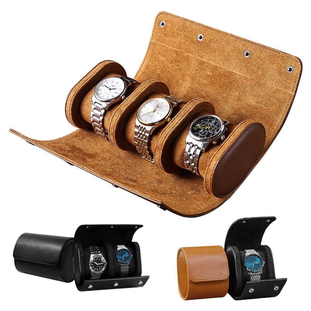 Jewelry Boxes Portable Watch Roll Dustproof PU Wrist Watch Display Bag Durable Watch Organizer Holder Leather Watch Storage Case 230815