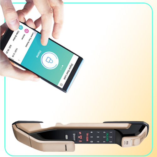 SHPDP728 Keyless BlueTooth lock Fingerprint PUSH PULL Two Way Digital Door Lock English Version Big Mortise