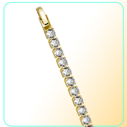 gold bracelet man iced out tennis bracelet chain AAA Cubic Zirconia Silver Womens Bracelets Designer Copper White Diamond Chains B