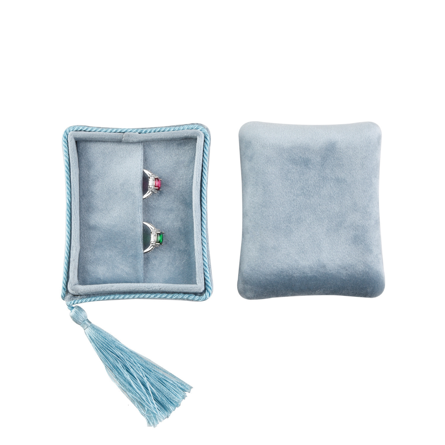 Jewelry Boxes Tassels Ring Box Necklace Holder Portable Trinket Jewelry Box Wedding Propose Box Organizer 230815