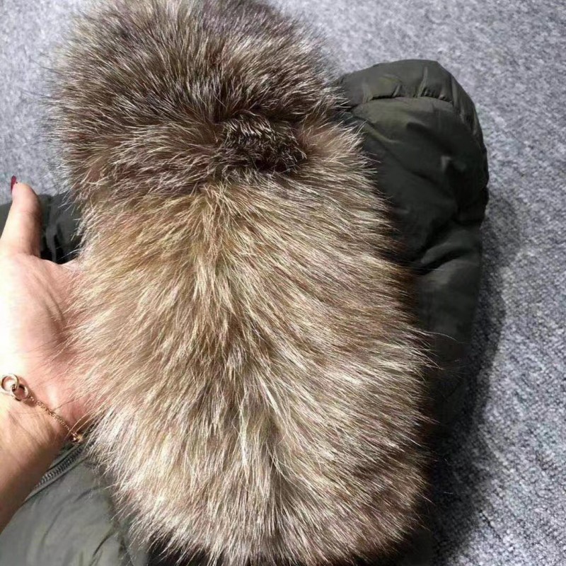 Designer Down Jackets: Warm Winter Coats With Real Raccoon Fur Collar
