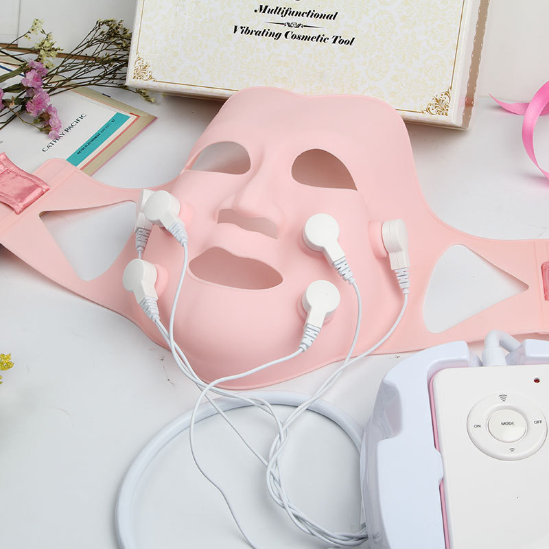Face Massager Silicone 3D Mask Electric LED Vibration Beauty Massager Skin Care Rejuvenation Anti-wrinkle Acne Removal Face Beauty Spa 230815