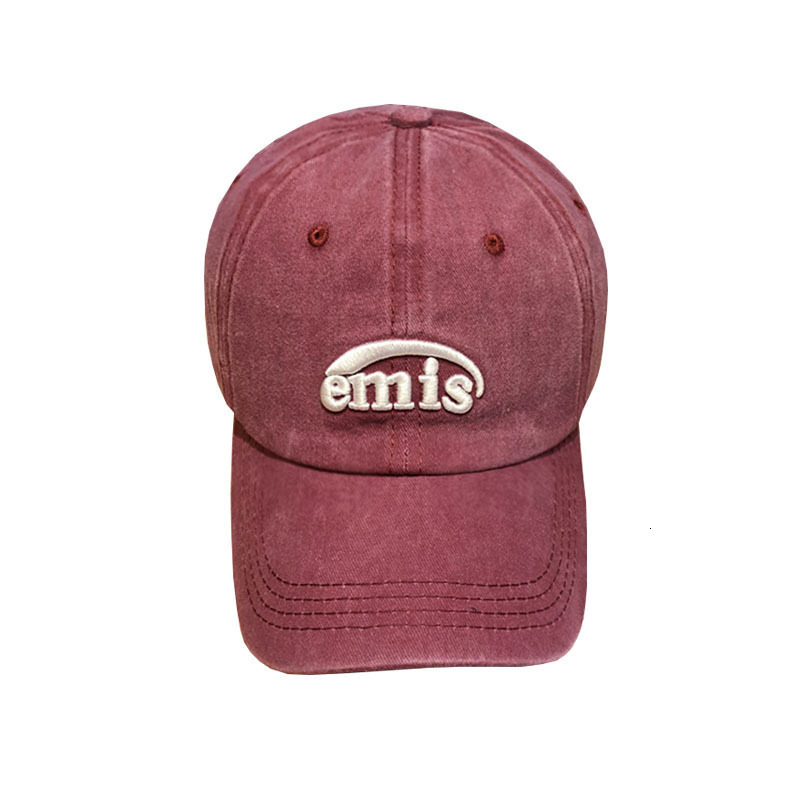 Ball Caps Korean EMIS Letter Baseball Cap Simple Fashion Adjustable Cotton Sun Hat Casual Summer Unisex Hip Hop for Men Women 230816