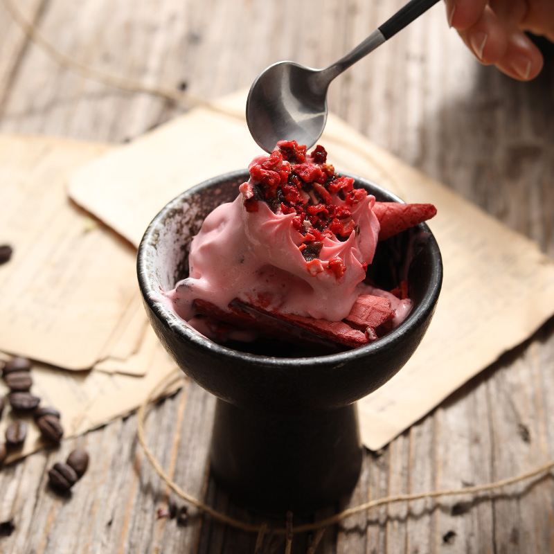 Bowls Vintage Ceramic High Legged Dessert Bowl Pudding Ice Cream Cups Plates Cold Dishes Soup Appetizers